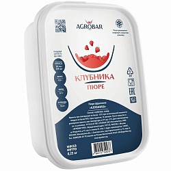 Пюре замороженное "AGROBAR" Клубника 250 г