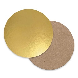 Подложка для торта "Золото" 12 см, толщина 0,8 мм
