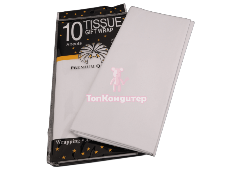 Бумага Тишью белый 51*66 см 10 листов