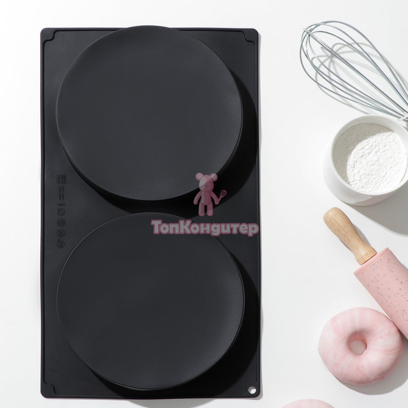 Силиконовая форма диски d18 высота 2 см