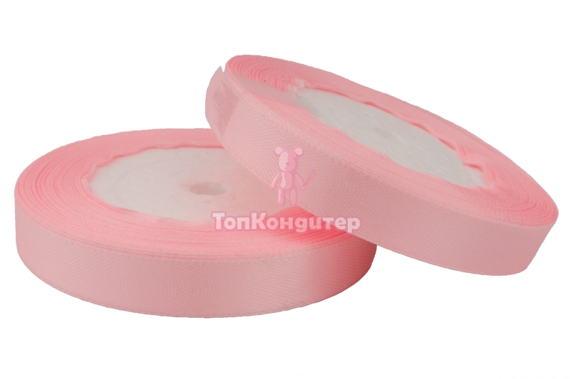 Лента атласная 1,2 см Розовый 23 м