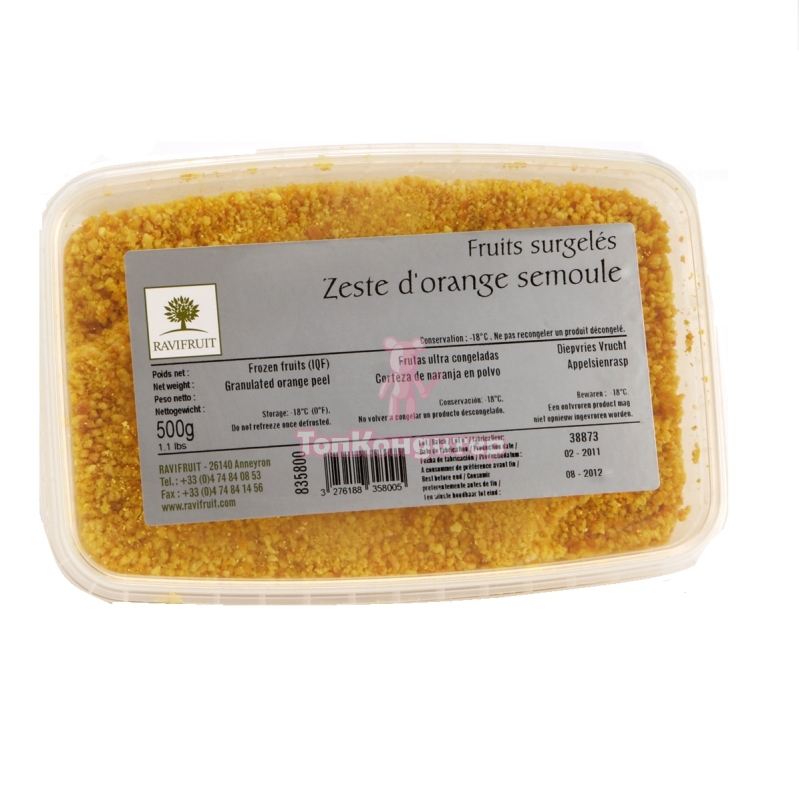 Цедра апельсина без сахара"Ravifruit" 500 гр