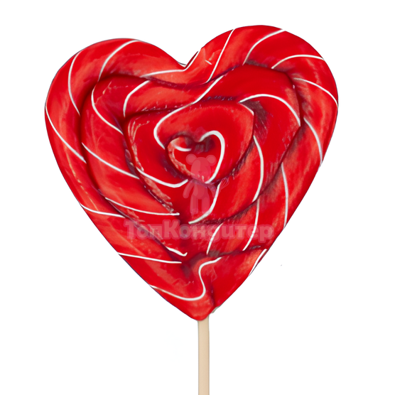 Леденец на палочке "Сердце"