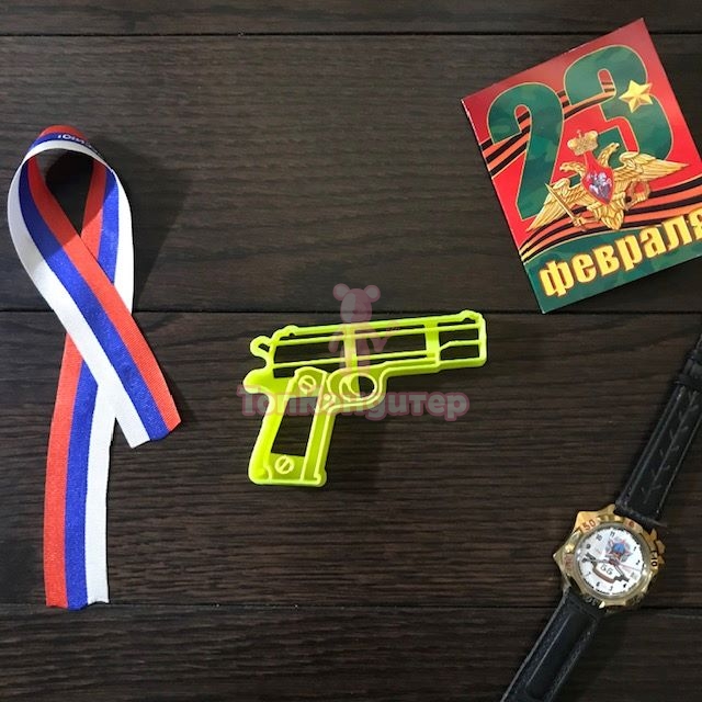 Вырубка для пряников "Пистолет" 10*6 см