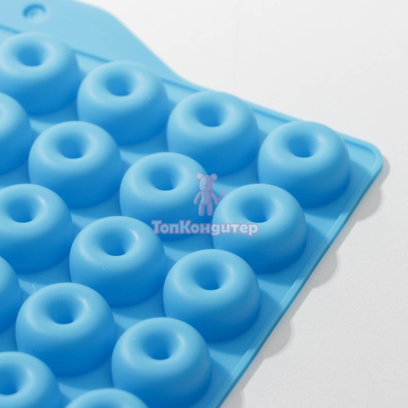 Форма для мармелада Доляна Пончики», 21,5×20 см, 64 ячейки (d=2 см), цвет МИКС