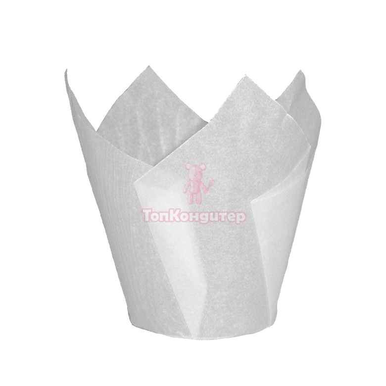 Форма бумажная "Тюльпан" 5 х 8 см, белая 50 шт