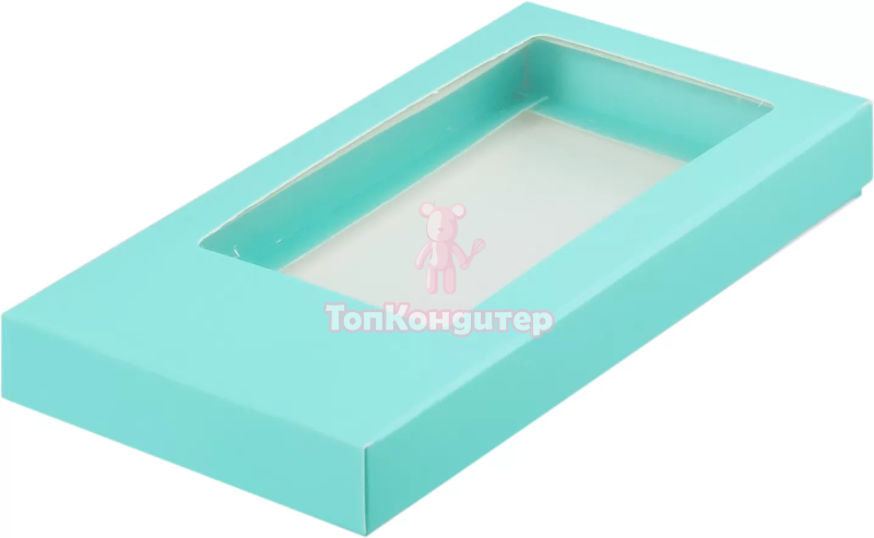 Коробка для шоколадной плитки 18 см*9 см*1,7 см тиффани