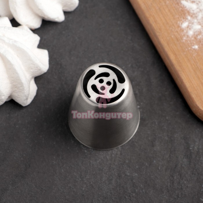 Насадка для кондитерского мешка d=3,5 см "Цветок" 3 +3 лепестка +3 точки