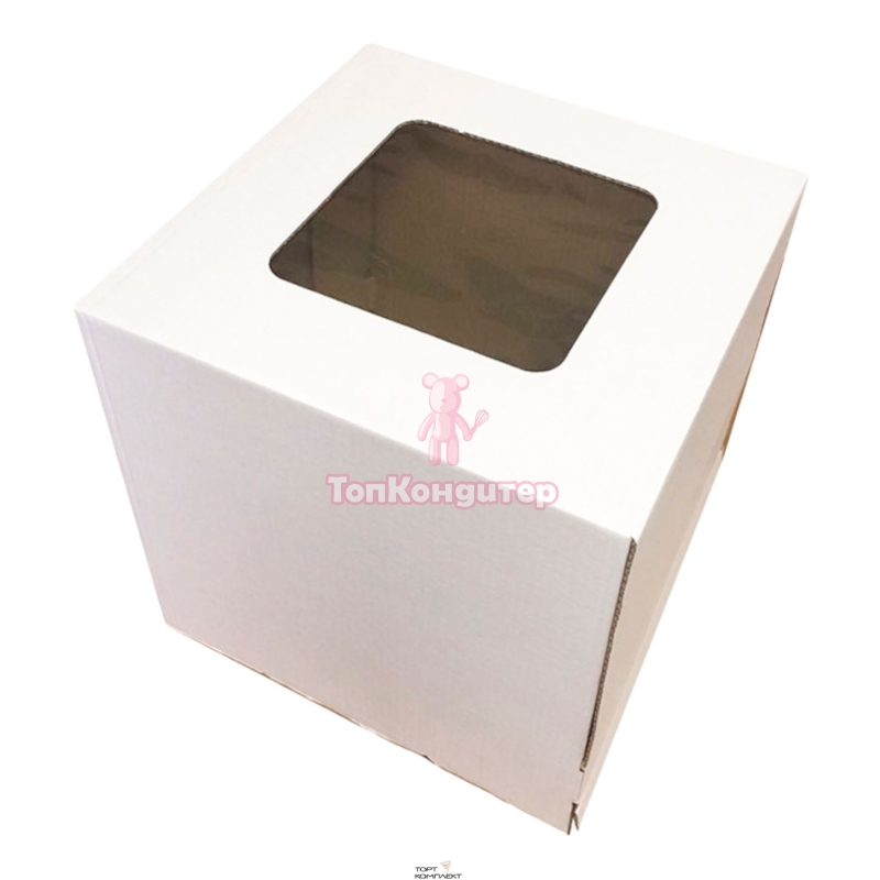 Коробка для торта 32 см*32 см*35 см с окном