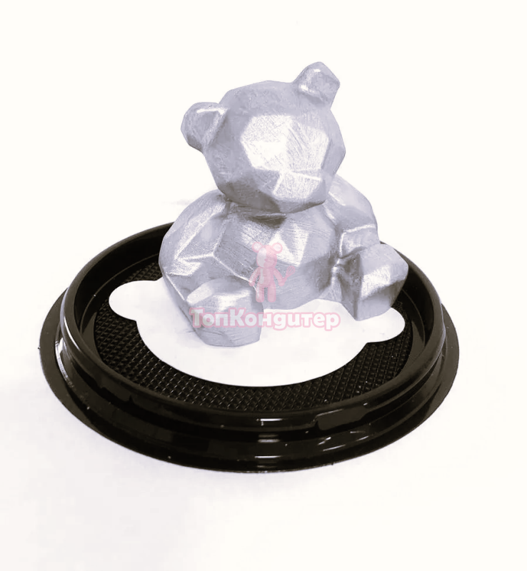 Фигурка из шоколадной глазури Мишка геометрический 7*6,5см, цветная